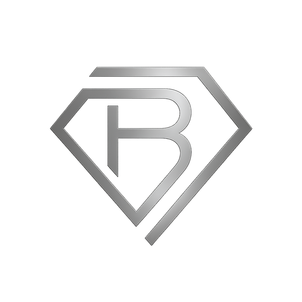 Modern Metallic _B_ Logo